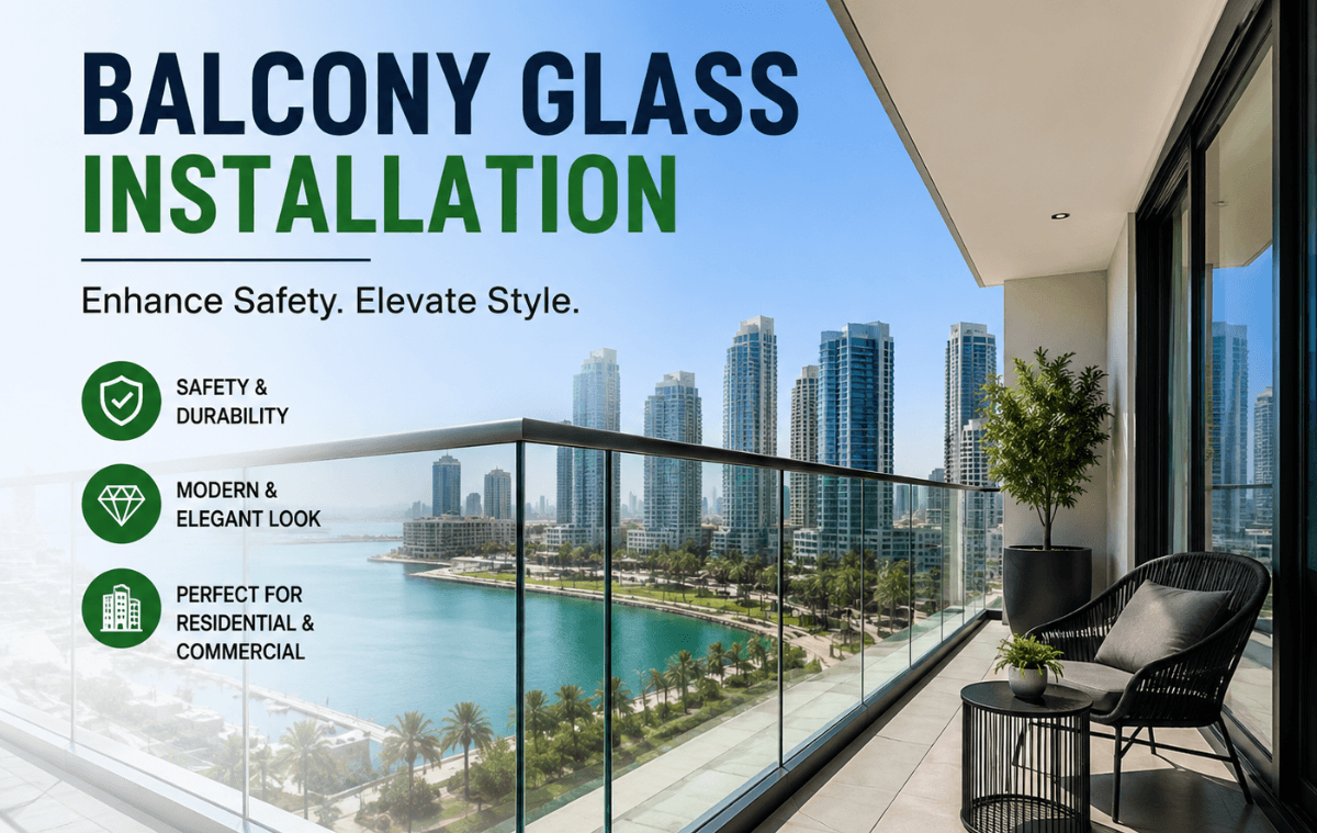 Balcony Glass Installation Dubai